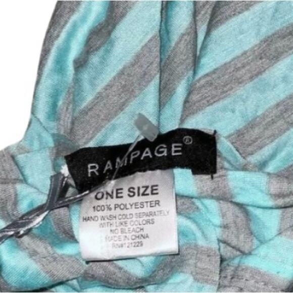 Rampage Grey And Blue Stripe Infinity Scarf Size OS - Picture 2 of 2